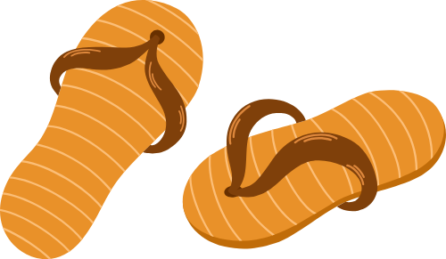 Dép tông, dép xỏ ngón, màu cam, quai nâu, đi biển, mùa hè, thời trang, footwear, flip flops, thong sandals, orange, brown straps, beach, summer, fashion
