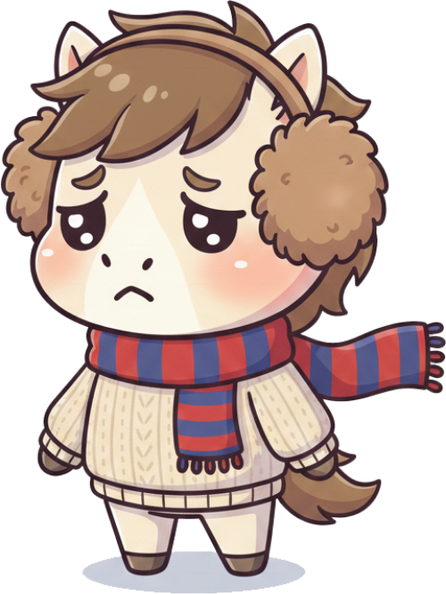 Con ngựa, con ngựa hài hước, dễ thương, cute, chibi, cartoon 4