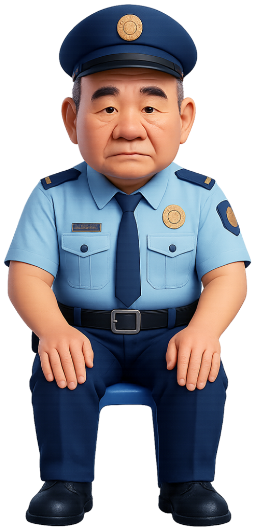 Chú bảo vệ, bảo vệ, đồng phục bảo vệ, ghế, security guard, guard, security uniform, chair 2