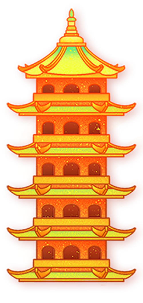 Đền, temple, shape, watercolor