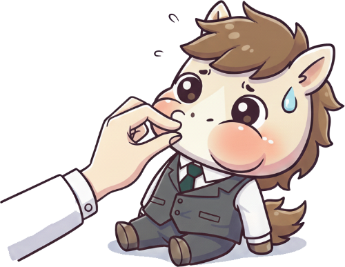 Con ngựa, con ngựa hài hước, dễ thương, cute, chibi, cartoon 8