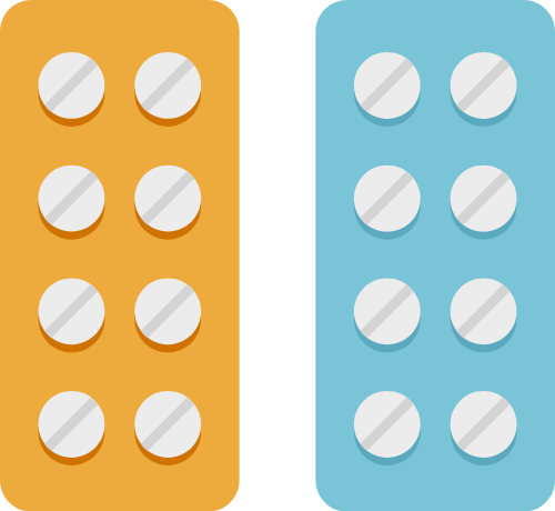 Vỉ thuốc viên, thuốc, y tế, sức khỏe, hiệu thuốc, màu cam, màu xanh dương, pill blister pack, medicine, medical, health, pharmacy, orange, blue 2