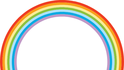 Cầu vồng, rainbow, shape, cute, dễ thương