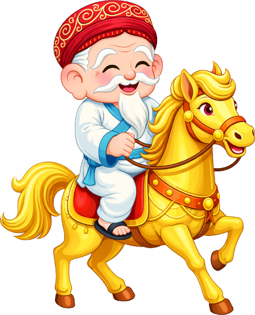 Ông bụt, cưỡi ngựa, cổ tích, con ngựa, ngựa vàng, oai phong, du xuân, thần tiên, god of wealth, riding a horse, fairy tale, horse, golden horse, majestic, spring travel, immortal