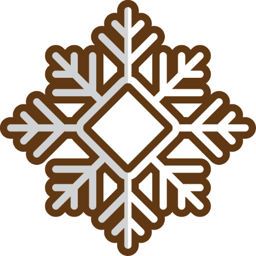 Bông tuyết, giáng sinh, mùa đông, băng giá, hình học, màu nâu, icon, snowflake, christmas, winter, frosty, geometric, brown, icon