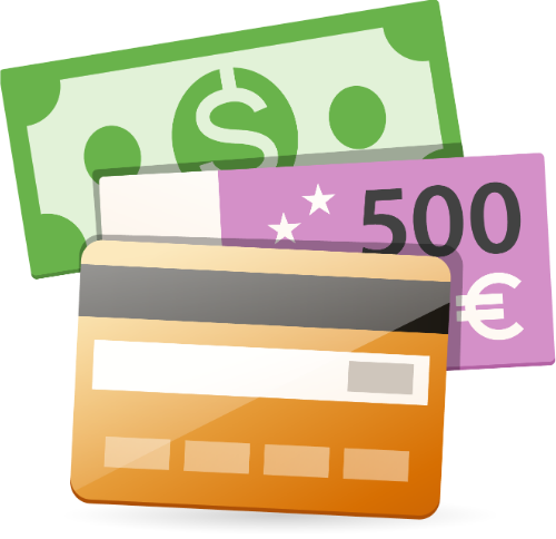 Thanh toán du lịch, thẻ tín dụng, tiền mặt, đô la, euro, màu cam, màu xanh, tài chính, chi phí, travel payment, credit card, cash, dollar, euro, orange, green, finance, cost
