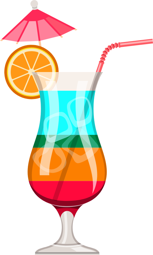 Ly cocktail, đồ uống, giải khát, trái cây, lát cam, ống hút, ô trang trí, nhiều tầng, cocktail glass, drink, refreshment, fruit, orange slice, straw, decorative umbrella, layered