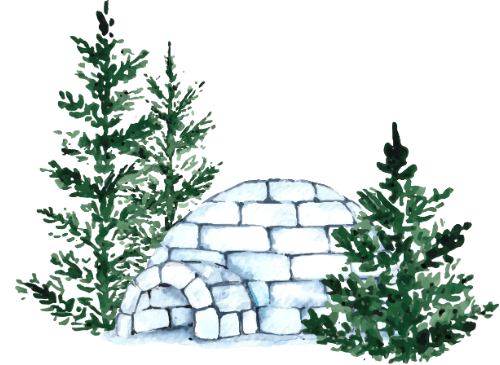 Lều tuyết, igloo, băng tuyết, nhà ở, mùa đông, cây thông, hình vẽ, model, igloo, snow, house, winter, pine trees, drawing