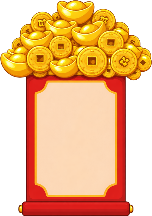 khung tết, đống vàng