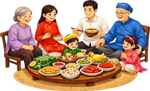 Gia đình, ăn tết 7