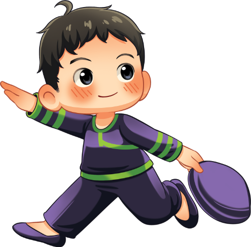 Chàng trai, chạy bộ, đàn ông, vui vẻ, trang phục truyền thống, nón lá, tím, xanh lá, boy, running, man, happy, traditional clothes, conical hat, purple, green