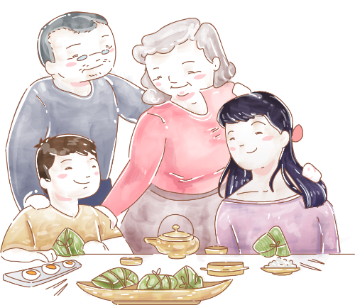 Gia đình, family, chibi, cute, dễ thương, tết, xuân, spring