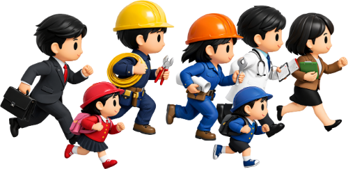 Tập thể người lao động, chạy bộ