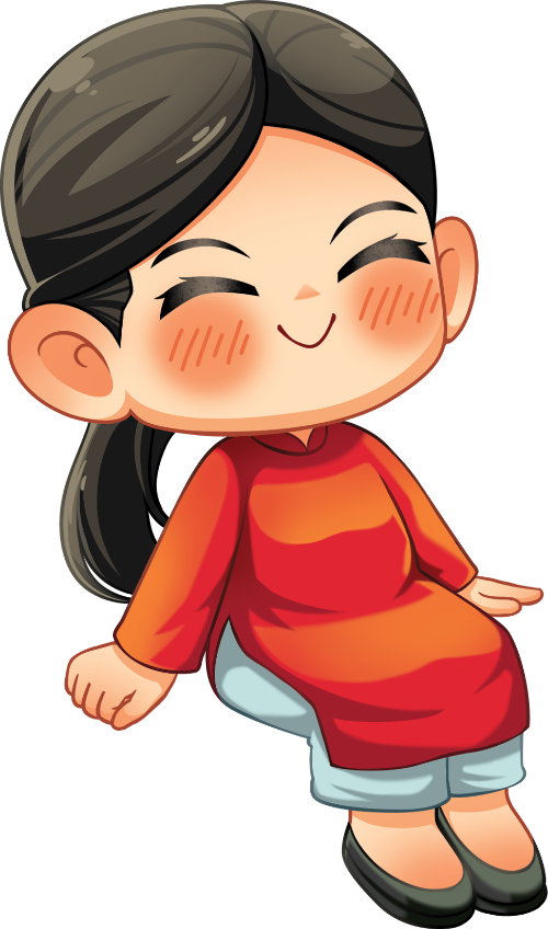 Cô gái, ngồi mỉm cười, phụ nữ, áo dài đỏ, tóc cột sau, dịu dàng, hạnh phúc, girl, sitting and smiling, women, red ao dai, ponytail, gentle, happy