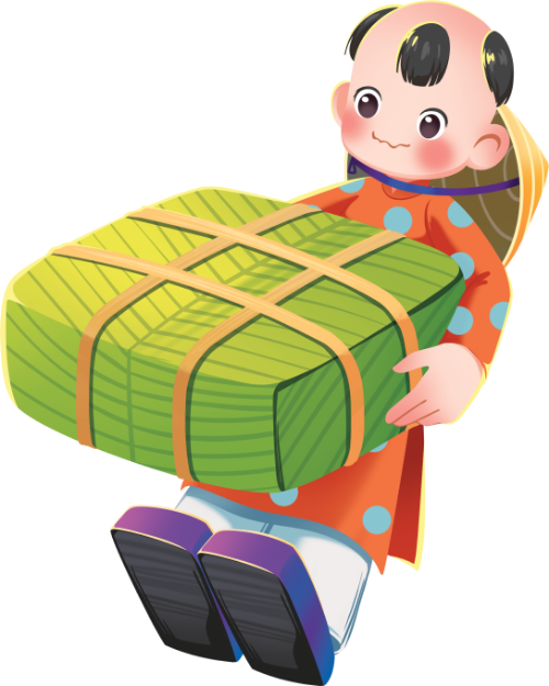 Em bé, ôm bánh chưng, cổ tích, áo dài, cam, nón lá, bánh chưng, tết, baby, hugging square sticky rice cake, fairy tale, ao dai, orange, conical hat, chung cake, tet holiday