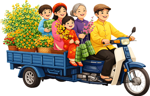 Gia đình, đi chơi tết 2