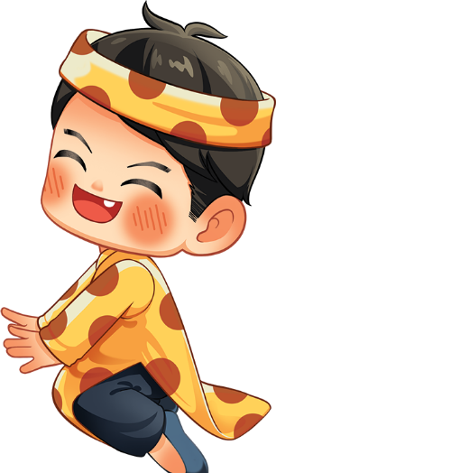 Chàng trai, cười vui vẻ, cổ tích, áo dài vàng, họa tiết chấm bi, khăn đóng, tóc đen, trang phục truyền thống, tết, boy, happy smile, fairy tale, yellow ao dai, polka dot pattern, headscarf, black hair, traditional costume, lunar new year