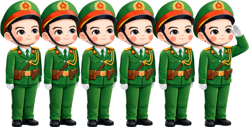 Chiến sĩ, đứng nghiêm