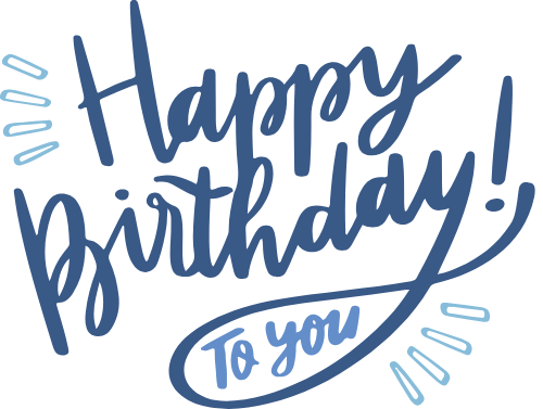 Chúc mừng sinh nhật,  chữ Happy birthday