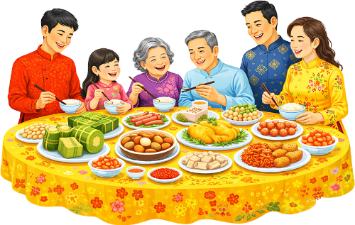 Gia đình, sum vầy, ăn tết 8
