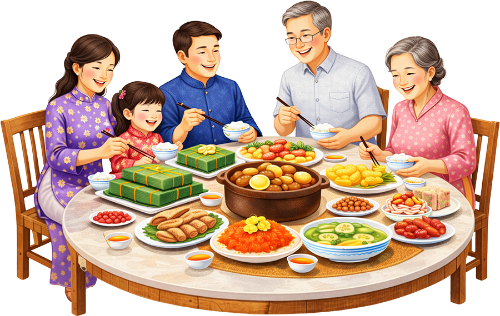 Gia đình, sum vầy, ăn tết 5