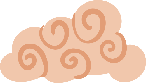 Họa tiết mây xoáy, mây, đường cong, trang trí, gió, tết, phương đông, màu cam nhạt, stylized cloud pattern, cloud, curve, decoration, wind, lunar new year, oriental, light orange