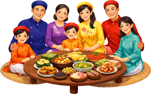 Gia đình, ăn tết 6