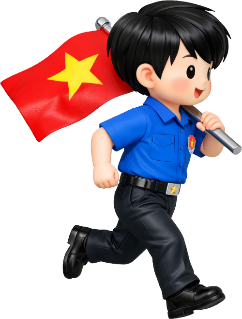 Thanh niên, vác cờ