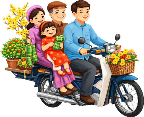 Gia đình, đi chơi tết 3