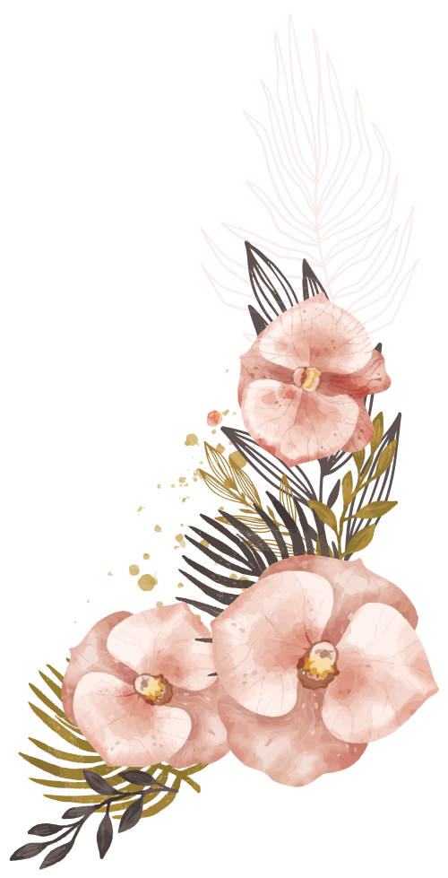 Màu nước, hoa lá 2