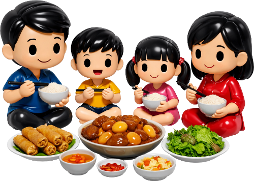 Gia đình, ăn cơm