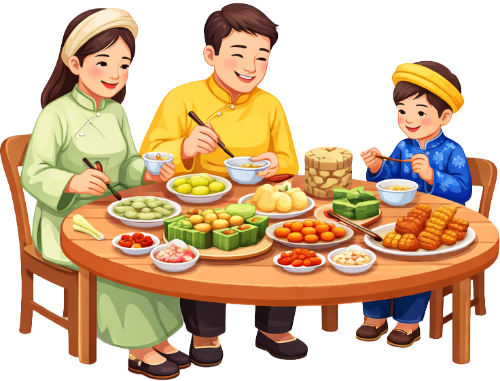Gia đình, ăn tết 5