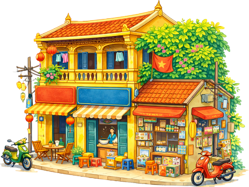 Nhà cổ, khu phố 1
