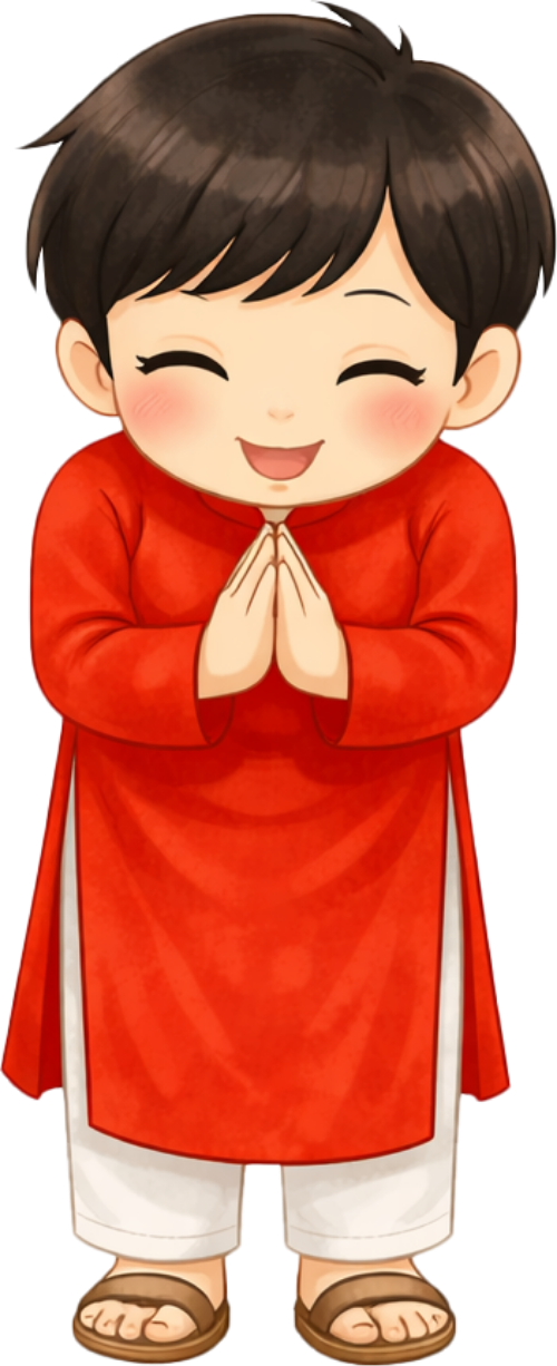 Cậu bé, chúc tết