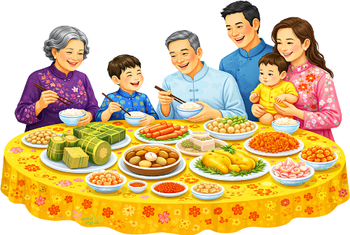 Gia đình, sum vầy, ăn tết 9