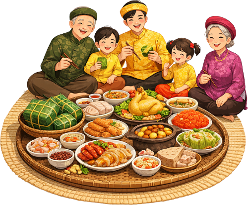 Gia đình, ăn tết 4