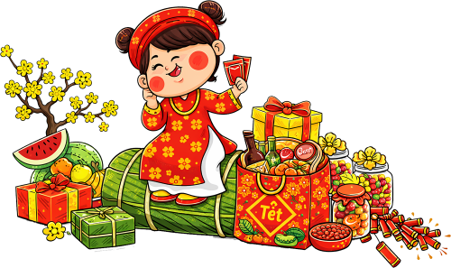 Bé gái, tết
