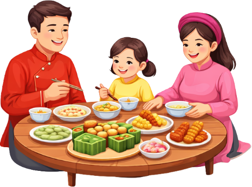 Gia đình, ăn tết 9