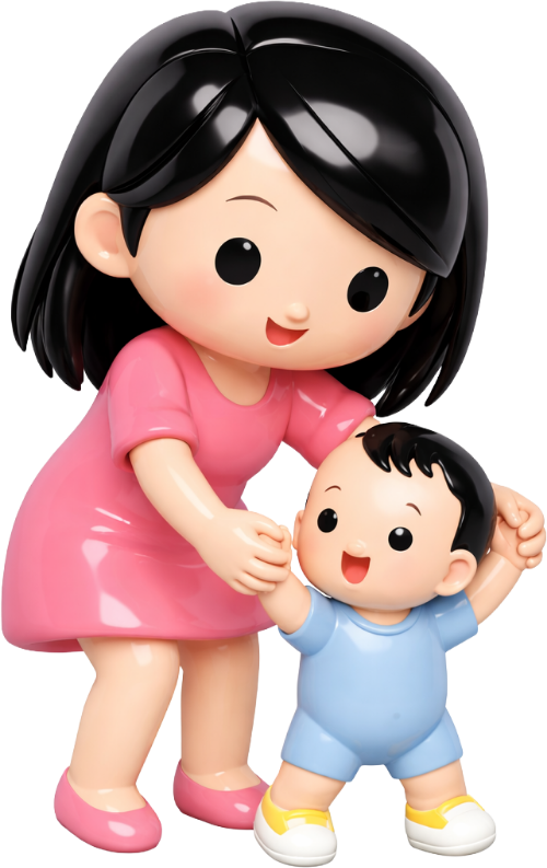 Người mẹ, tập đi cho con