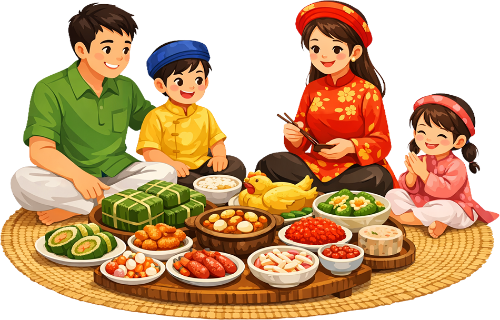 Gia đình, ăn tết 8