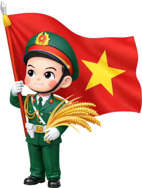 Chiến sĩ, cầm cờ