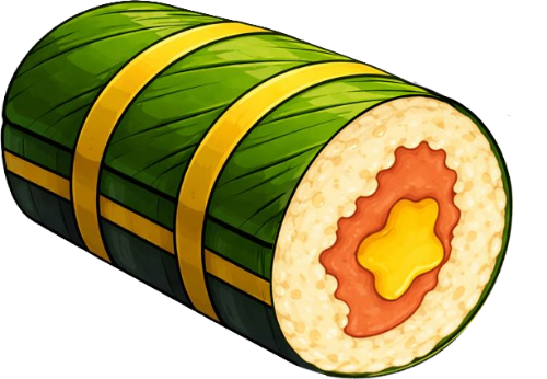 Bánh tét, chia đôi