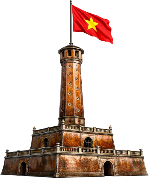 Cột cờ hà nội, cờ bay phấp phới