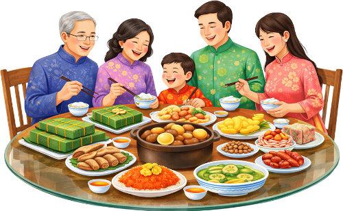 Gia đình, sum vầy, ăn tết 4
