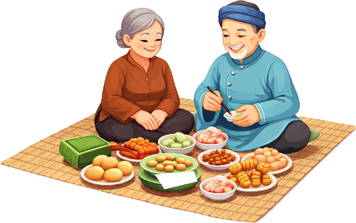 Gia đình, ăn tết