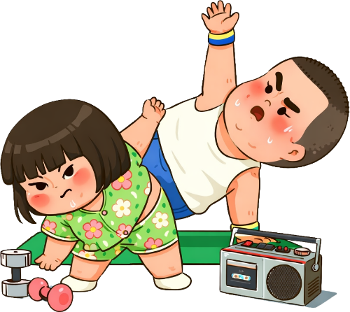 Cặp đôi, tập thể dục