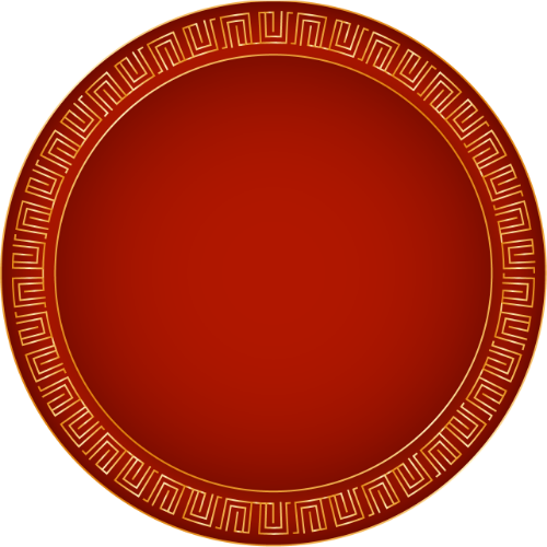 Khung hình tròn, đỏ, vàng, hoa văn cổ điển, viền, tết, trang trí, circular frame, red, gold, chinese pattern, border, lunar new year, decoration