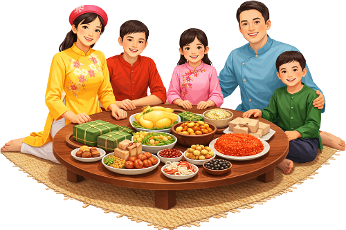 Gia đình, ăn tết 9