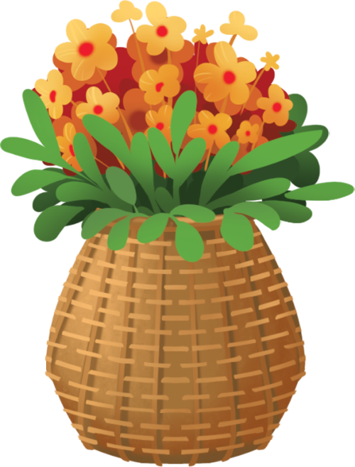 Giỏ hoa cam, hoa, giỏ mây, màu cam, màu vàng, lá xanh, trang trí, tết, orange flower basket, flower, wicker basket, orange, yellow, green leaves, decoration, tet