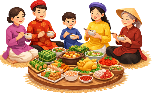 Gia đình, ăn tết 5